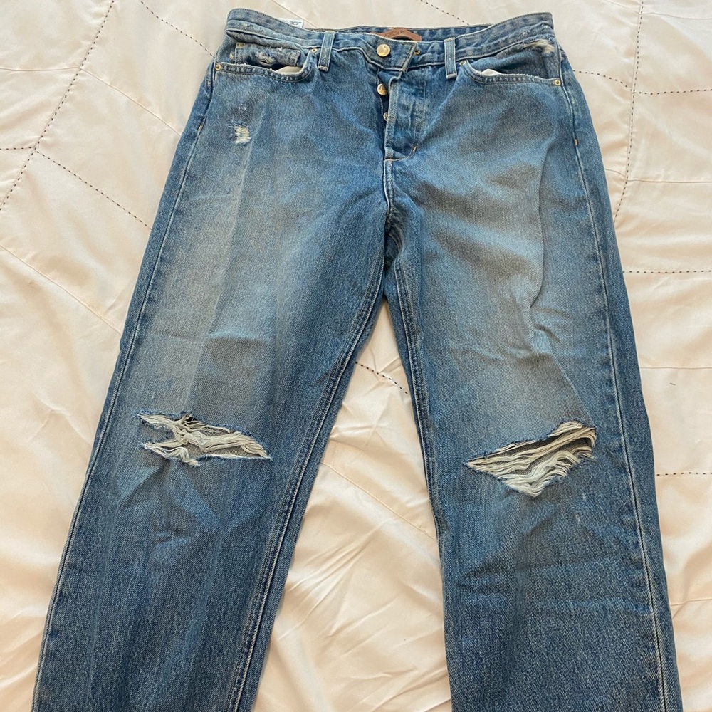 Custom Joe’s Boyfriend Ripped Jeans - Light Wash